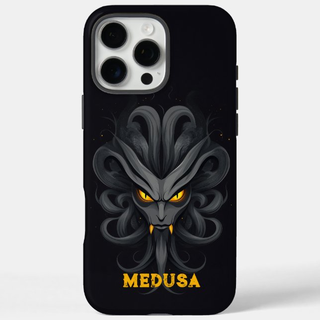 Angry Medusa Black Case-Mate iPhone Hülle (Rückseite)