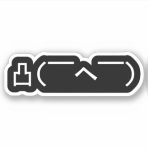 Angry Middle Finger Emoticon Japanisch Kaomoji Aufkleber