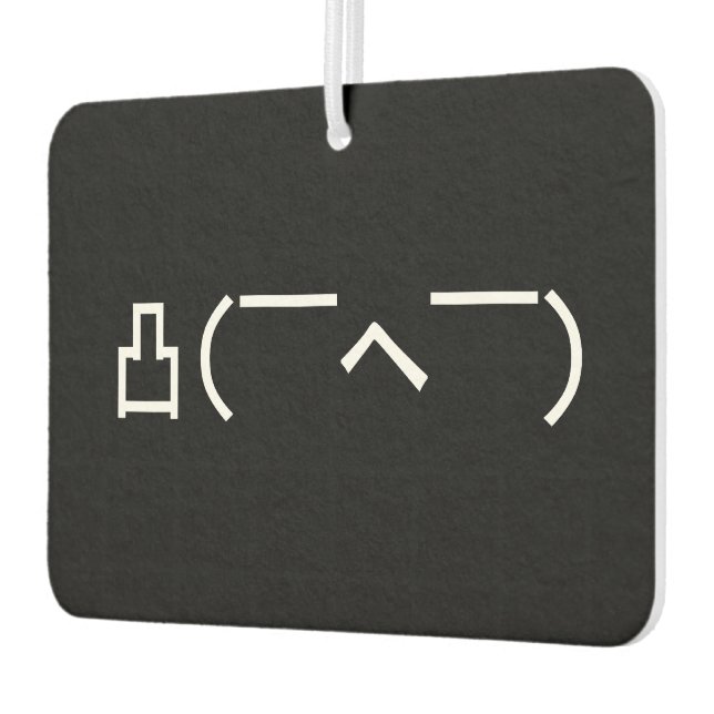 Angry Middle Finger Emoticon Japanisch Kaomoji Autolufterfrischer (Links)