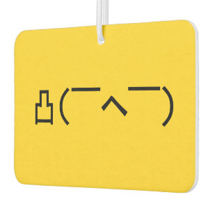 Angry Middle Finger Emoticon Japanisch Kaomoji Autolufterfrischer