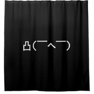 Angry Middle Finger Emoticon Japanisch Kaomoji Duschvorhang