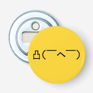 Angry Middle Finger Emoticon Japanisch Kaomoji Flaschenöffner