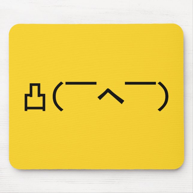 Angry Middle Finger Emoticon Japanisch Kaomoji Mousepad (Vorne)