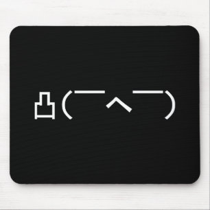 Angry Middle Finger Emoticon Japanisch Kaomoji Mousepad
