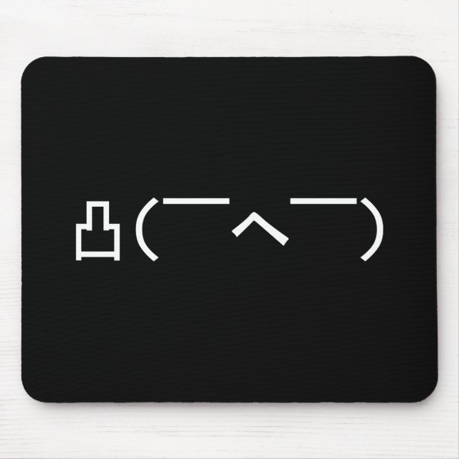 Angry Middle Finger Emoticon Japanisch Kaomoji Mousepad (Vorne)