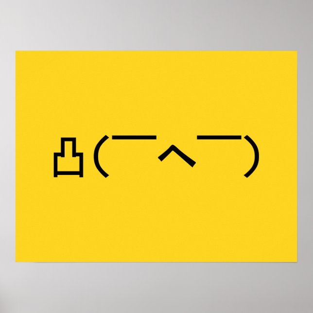 Angry Middle Finger Emoticon Japanisch Kaomoji Poster (Vorne)