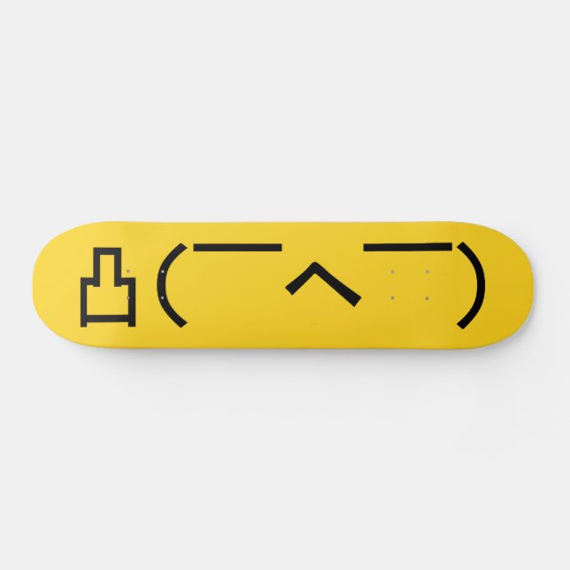 Angry Middle Finger Emoticon Japanisch Kaomoji Skateboard (Horizontal)