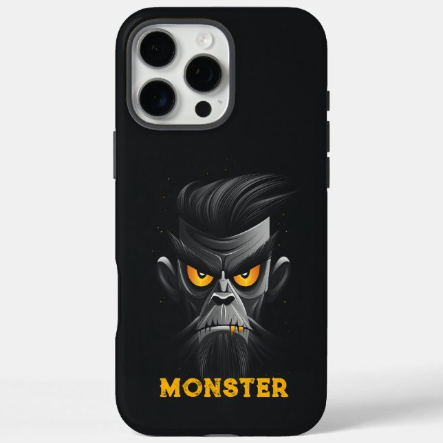 Angry Monster Black Case-Mate iPhone Hülle (Rückseite)