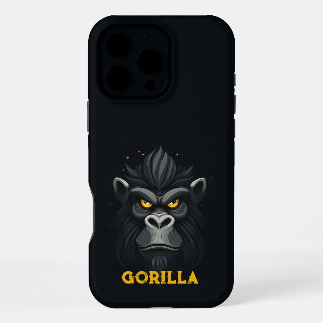 Angry Monster Black iPhone Hülle (Rückseite)