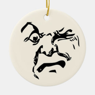 ANGRY MOON KERAMIK ORNAMENT