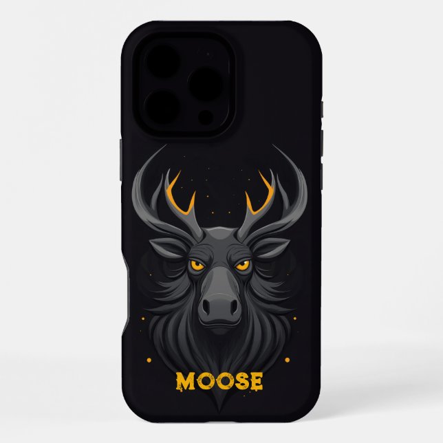 Angry Moose Black iPhone Hülle (Rückseite)