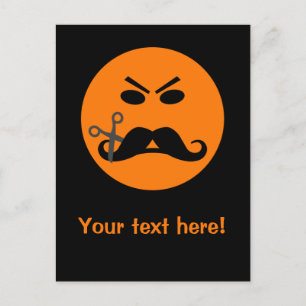 Angry Mustache benutzerdefinierte Postkarte