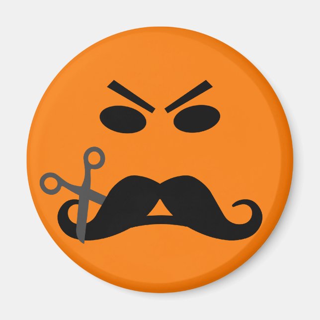 Angry Mustache Magnet (Vorne)