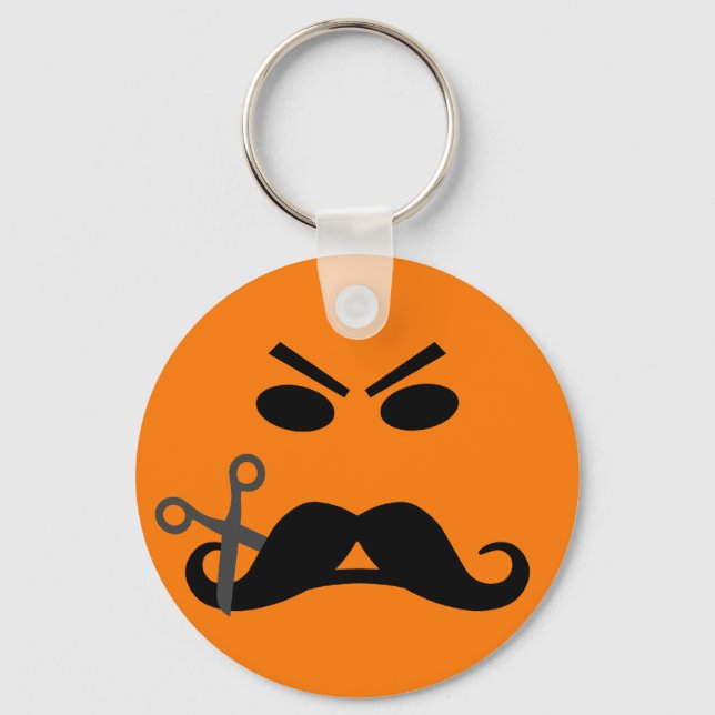Angry Mustache Schlüsselkette Schlüsselanhänger (Vorderseite)