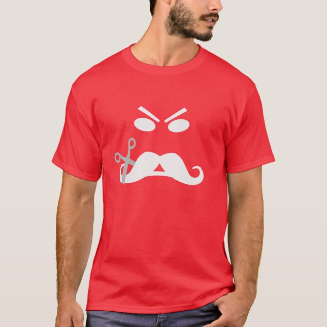 Angry Mustache Shirt - wählen Sie Stil (Vorderseite)