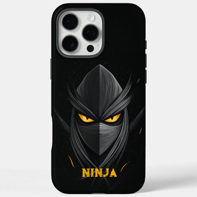 Angry Ninja Black Case-Mate iPhone Hülle (Rückseite)