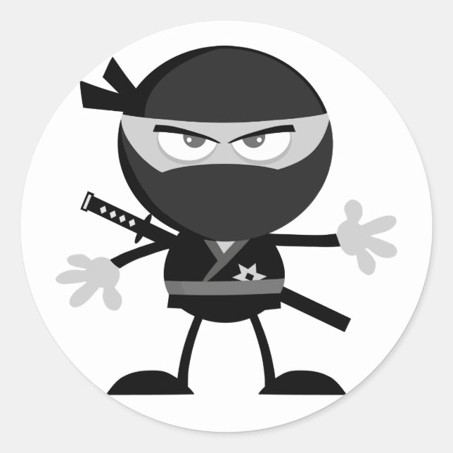 Angry Ninja Warrior Stickers (Vorderseite)