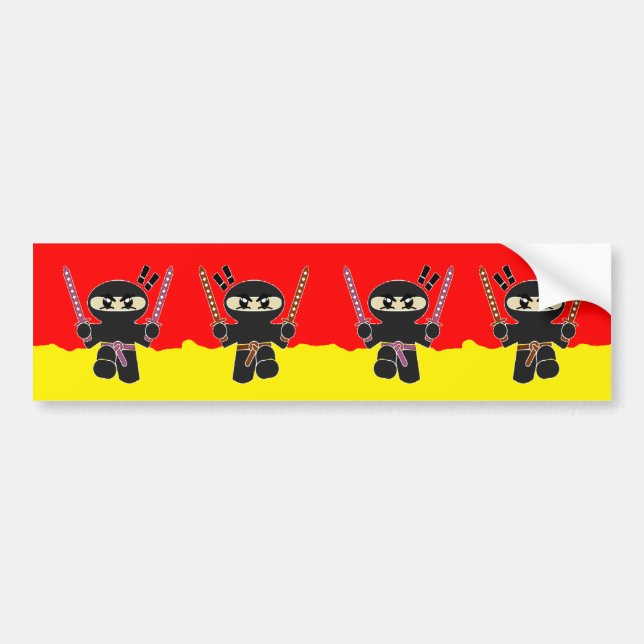 Angry Ninjas Autoaufkleber (Vorne)