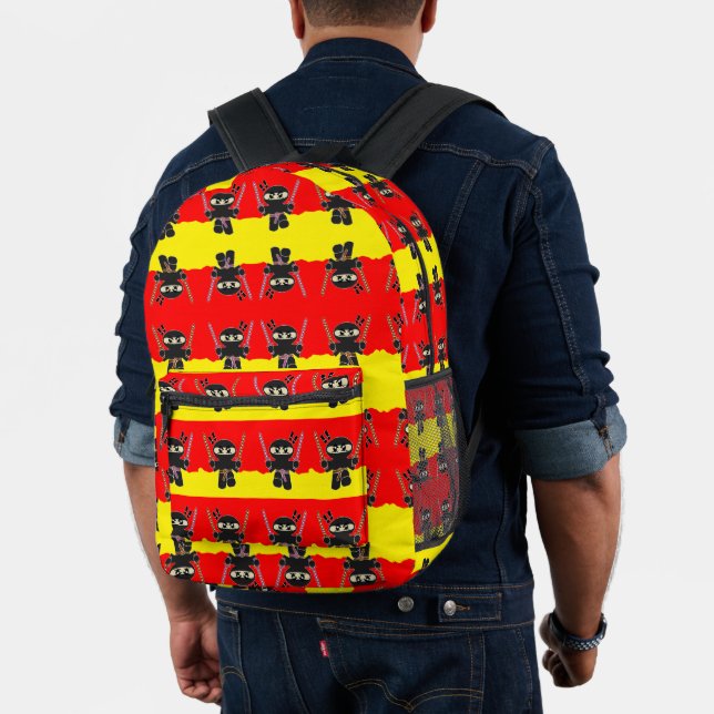 Angry Ninjas Bedruckter Rucksack (Insitu (Modell))