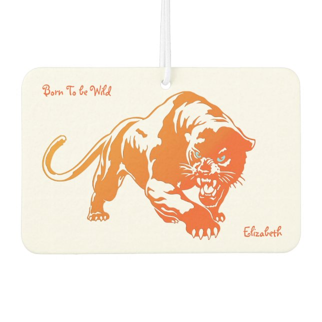 Angry Orange Transparent Tiger Air Freshener Autolufterfrischer (Vorderseite)