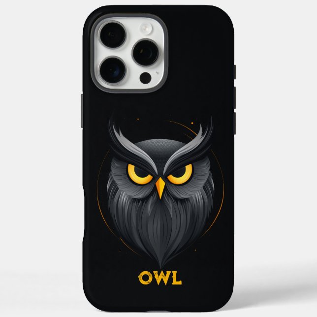 Angry Owl Black Case-Mate iPhone Hülle (Rückseite)