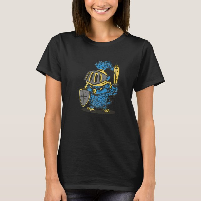 Angry Owl Knight - Medieval Renaissance Fair Festi T-Shirt (Vorderseite)