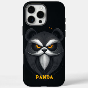 Angry Panda Black iPhone 16 Pro Max Hülle
