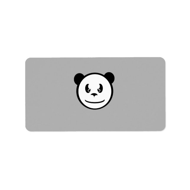 Angry Panda Labels Adressaufkleber (Vorne)