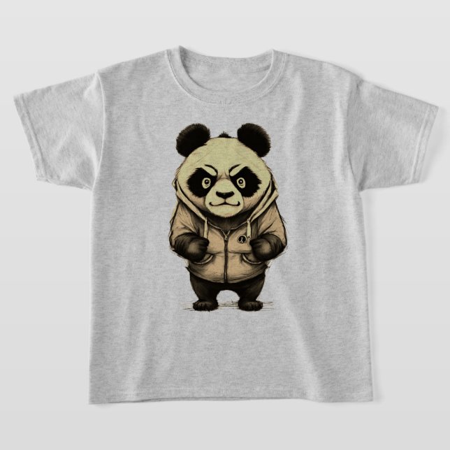 Angry Panda Süße Tier Design T-Shirt (Ablage )