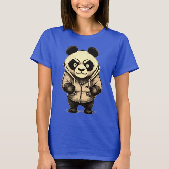Angry Panda Süße Tier Design T-Shirt (Vorderseite)