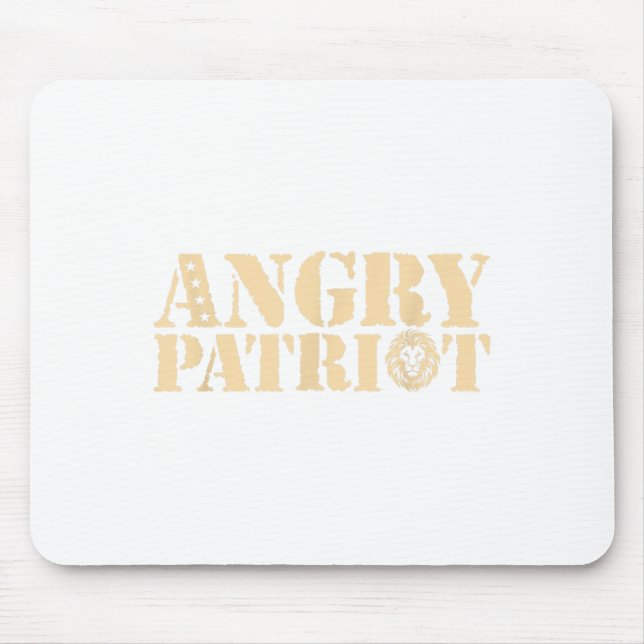 Angry Patriot American Flag Us Patriot Design Wome Mousepad (Vorne)