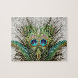 Angry Peacock Abstrakte Kunst Puzzle