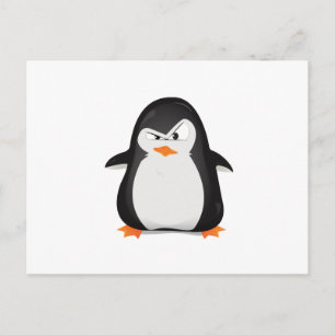 Angry Penguin Postkarte