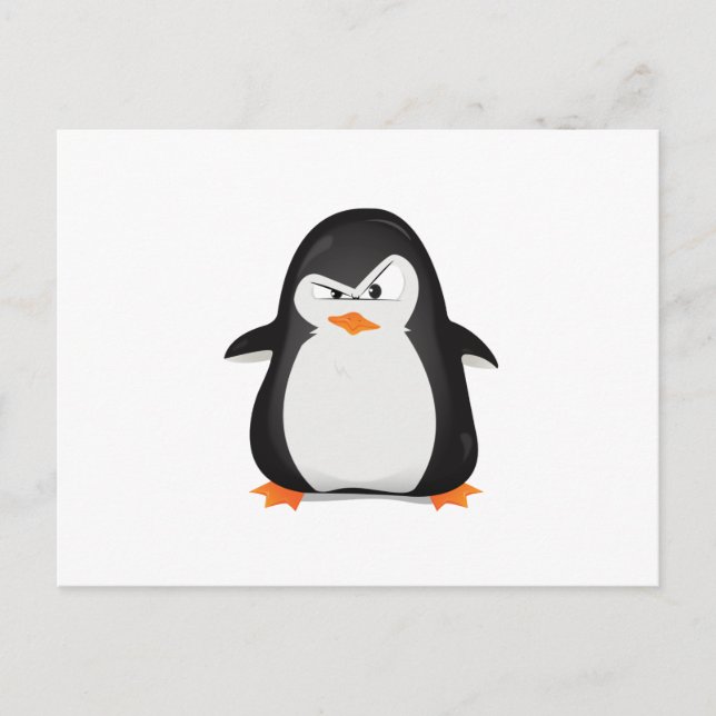 Angry Penguin Postkarte (Vorderseite)