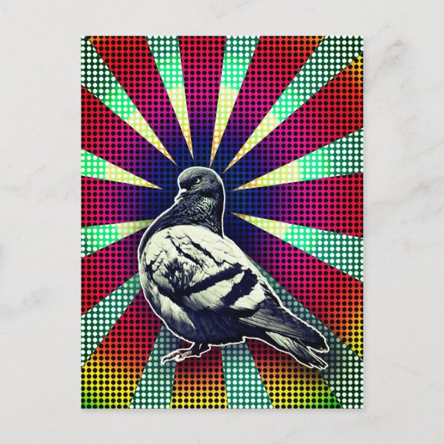 Angry Postcard Pigeon Postkarte (Vorderseite)