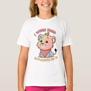 Angry Puff Lion - Niedlicher Cartoon Lion Cub T -  T-Shirt