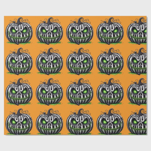 Angry Pumpkin Geschenkpapier (Flach)