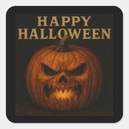 Angry Pumpkin Happy Halloween Stickers