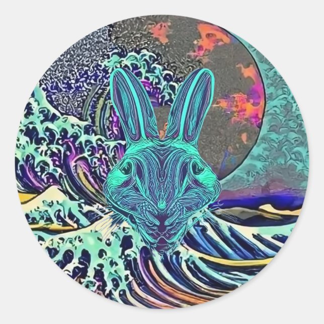 Angry Rabbit Sticker (Vorderseite)