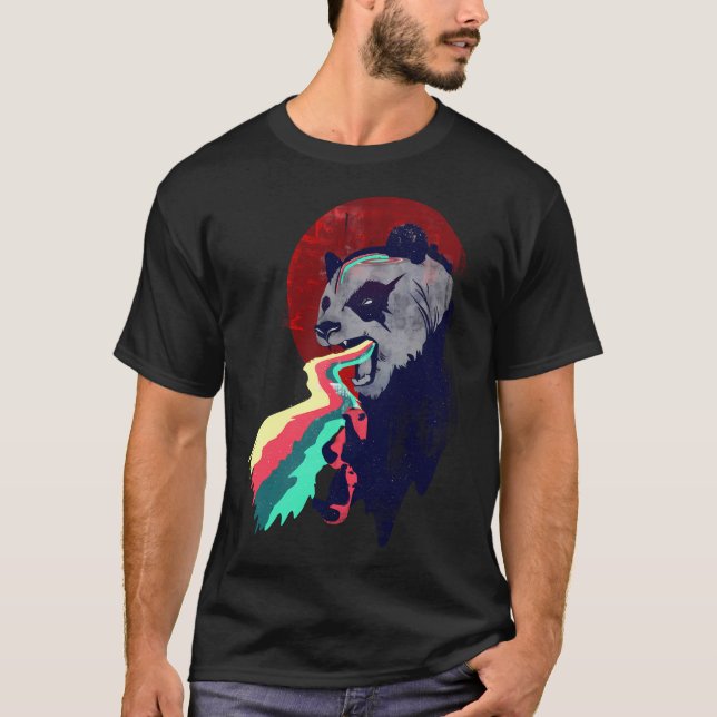 Angry Rainbow Panda T-Shirt (Vorderseite)