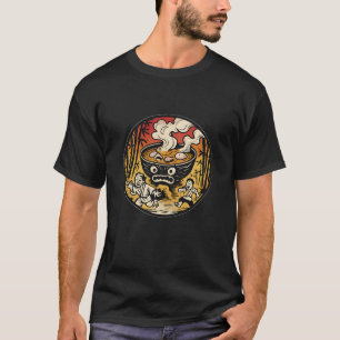 Angry Ramen Bowl Japanisch Yokai Art T-Shirt