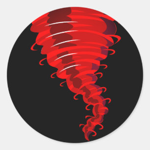 Angry Red Twister Tornado Stickers