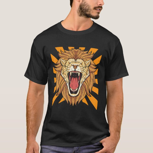 Angry Roaring Lion T-Shirt (Vorderseite)
