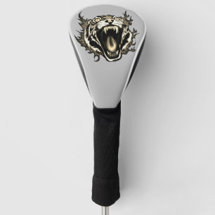 Angry Roaring Tiger Face Golf Headcover