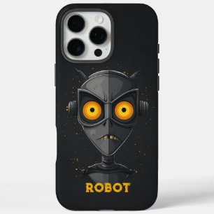 Angry Robot Black iPhone 16 Pro Max Hülle