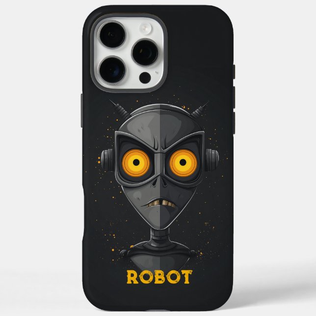 Angry Robot Black Case-Mate iPhone Hülle (Rückseite)