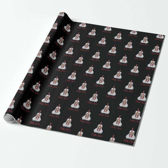 Angry Rooster Mother Clucker Wrapping Paper Geschenkpapier (Ungerollt)