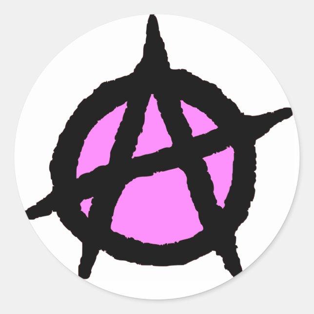 Angry Runder Aufkleber (Vorderseite)