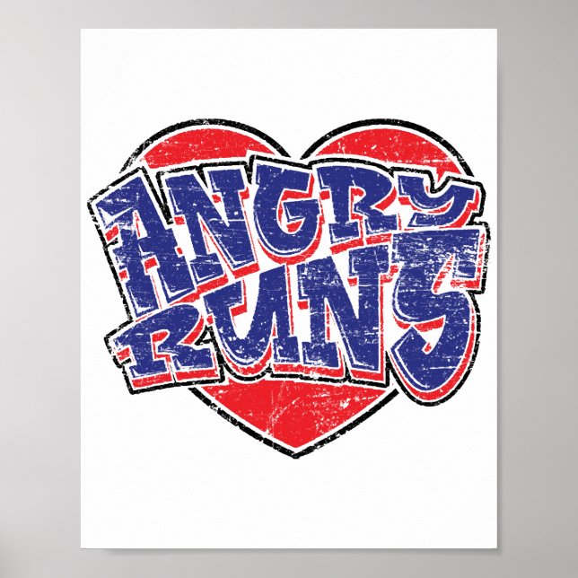 Angry Runs Fans Design v2 Poster (Vorne)