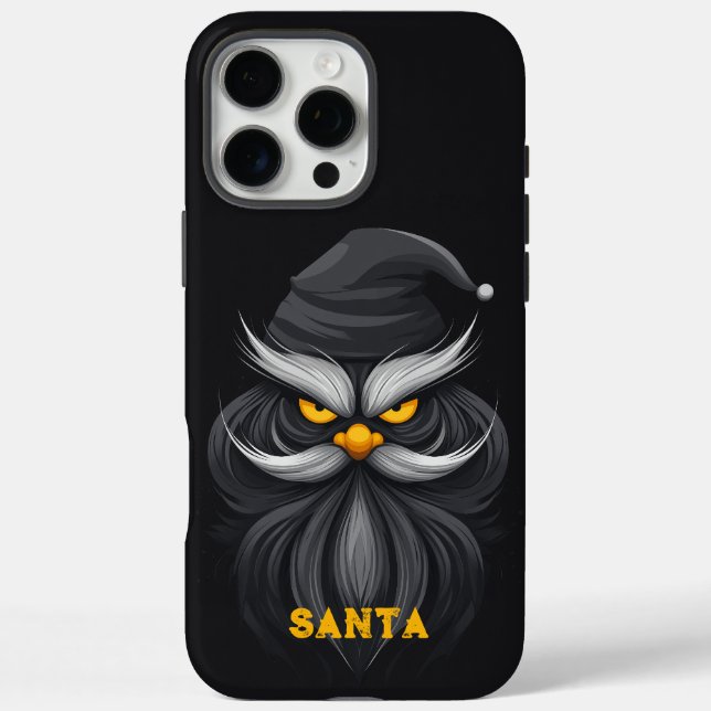Angry Santa Black Case-Mate iPhone Hülle (Rückseite)